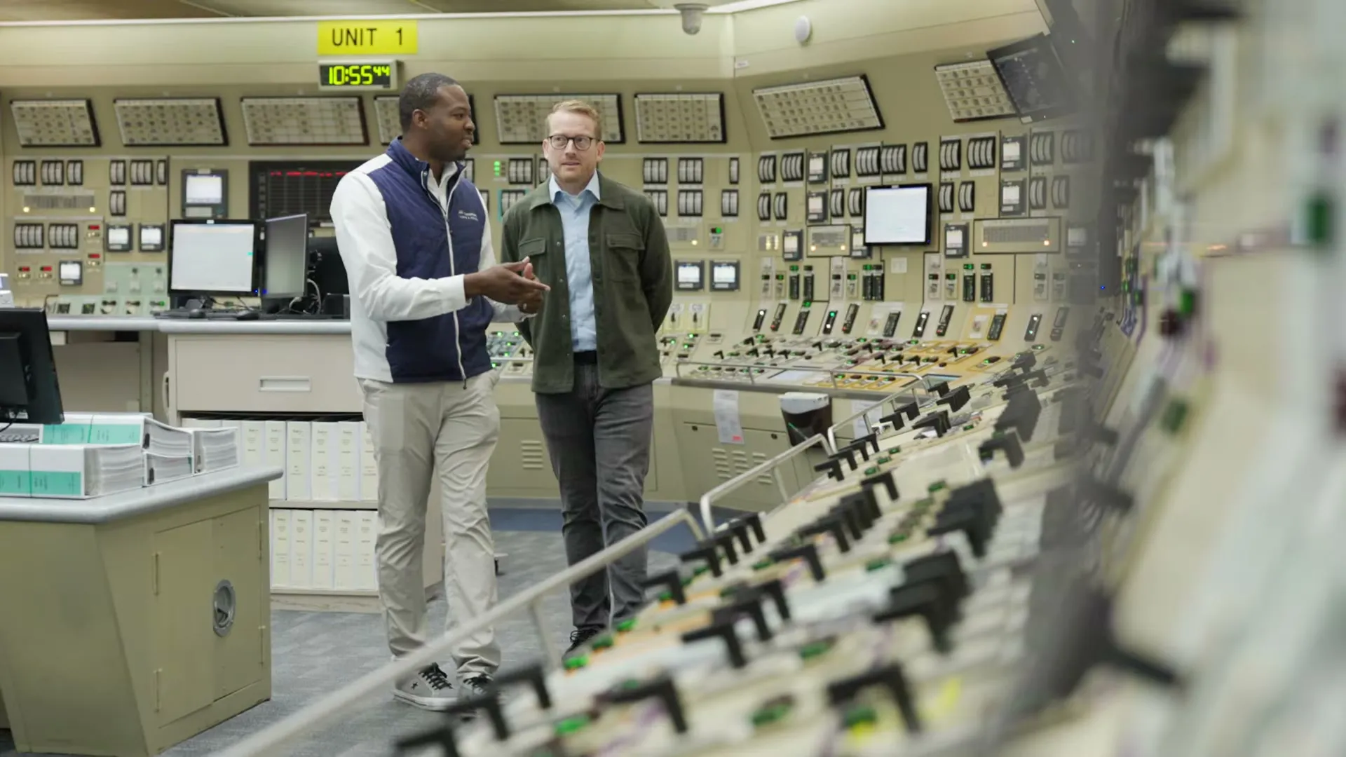 Constellation and Google staff in the Braidwood main control room