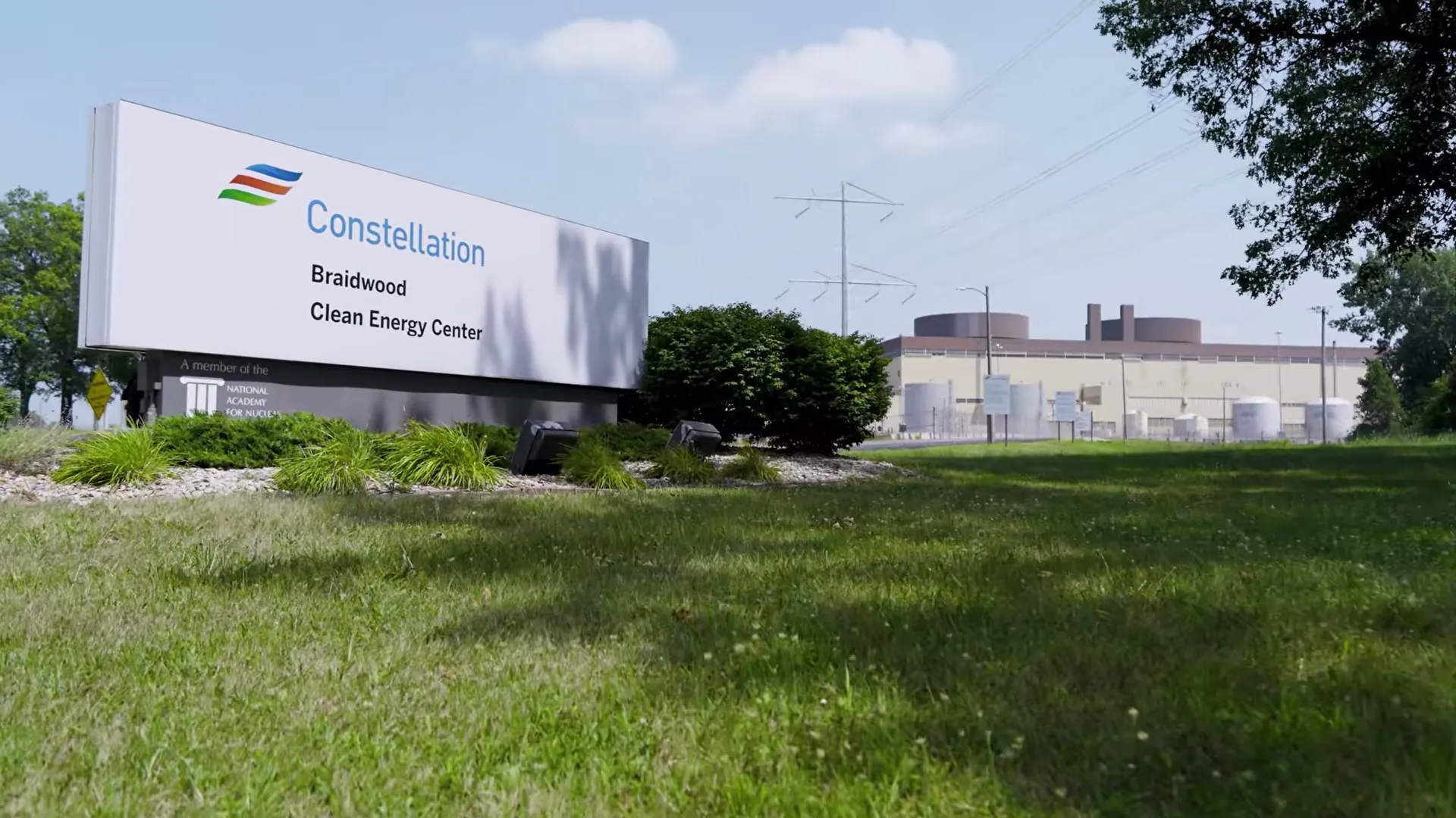 Constellation Braidwood Clean Energy Center entrance sign